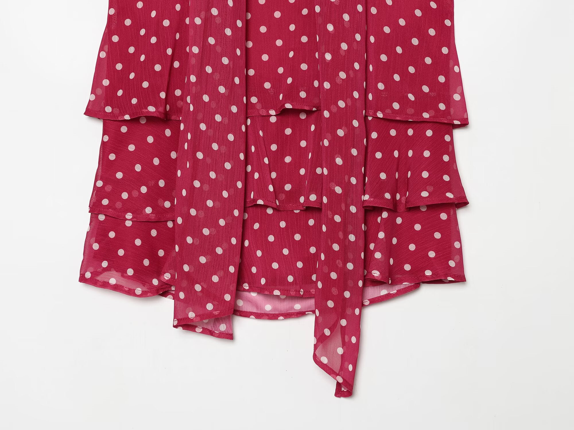 Women's polka dot hanging neck top