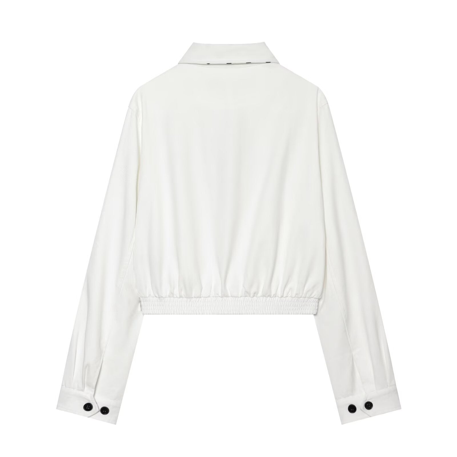 Women's polka dot contrasting collar jacket Coat