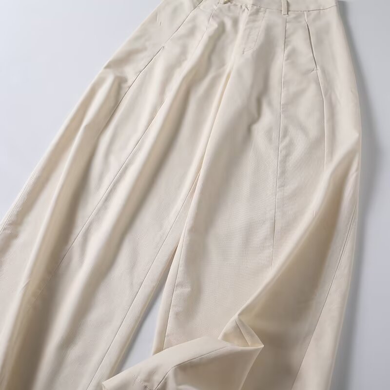 Women's loose linen blended casual pants