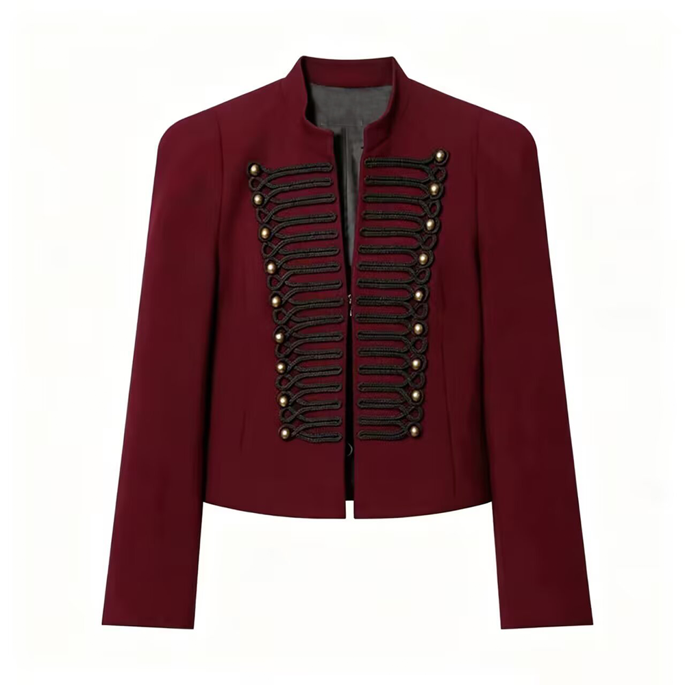 Women's with shoulder pads slim Blazer Coat