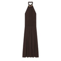 Women's beaded decorative halter neck dress