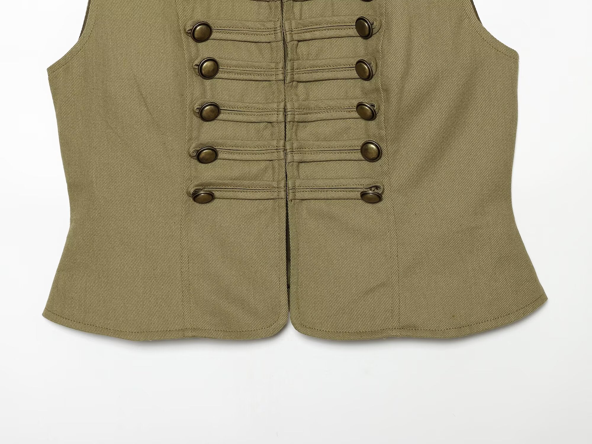 suit Women's 2 pieces button decoration short cotton vest+shorts