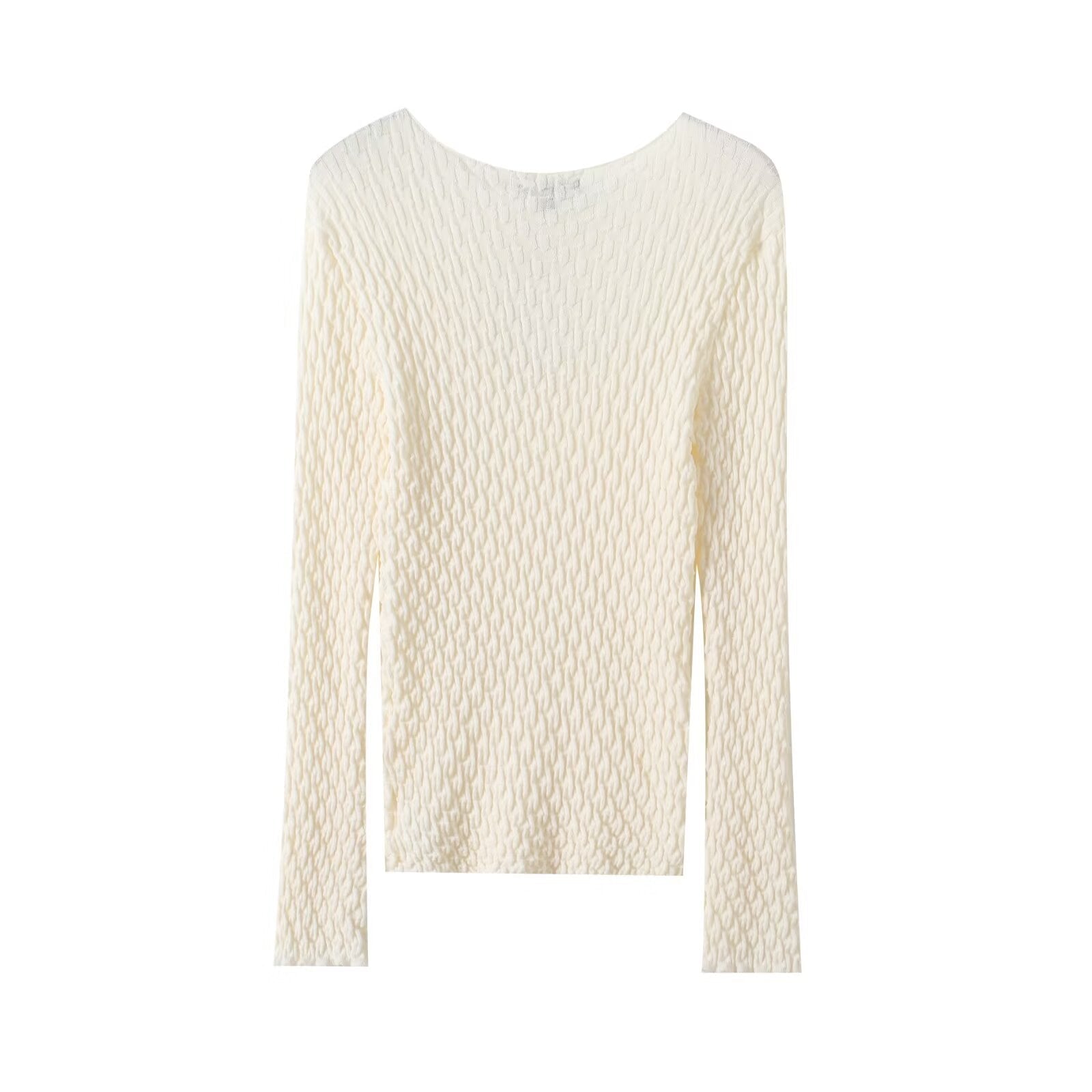 Women's new fashion texture interior style bottom knit top