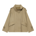 Women's retro lapel loose parkour workwear Coat