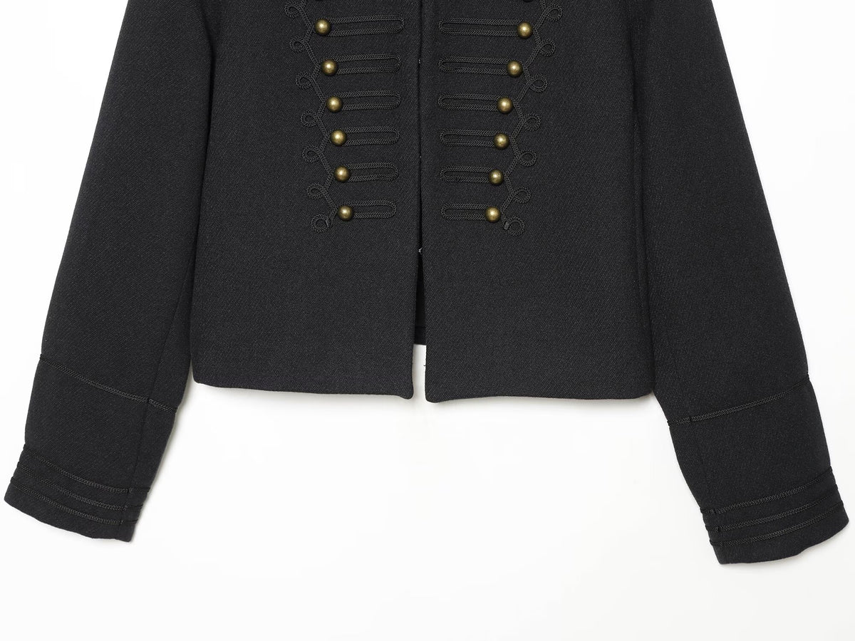 Women's Short rope knot buckle Jacket Coat