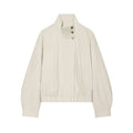 Women's standing collar elastic waisted cotton Coat