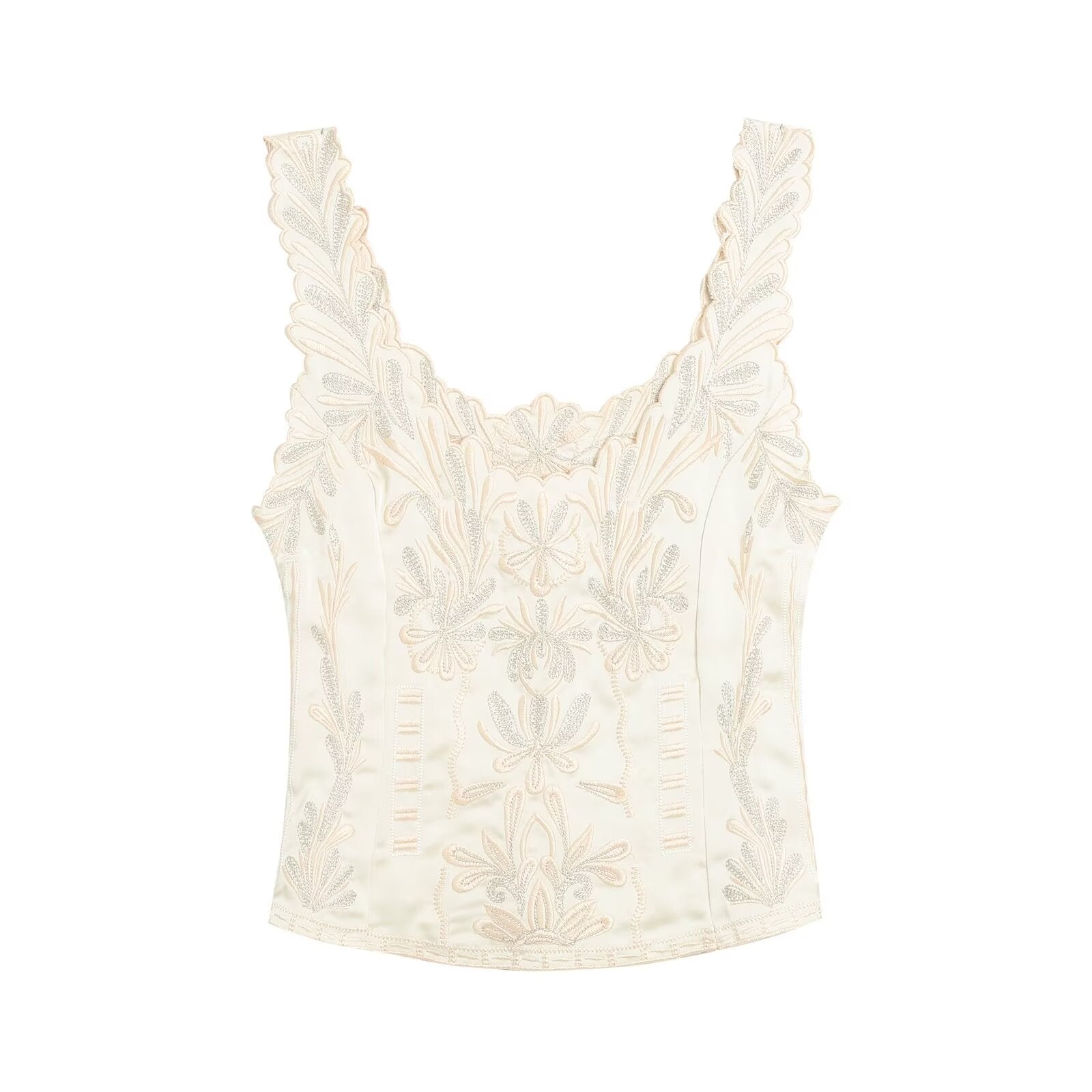 suit Women's 2 pieces embroidered vest style top+Shorts