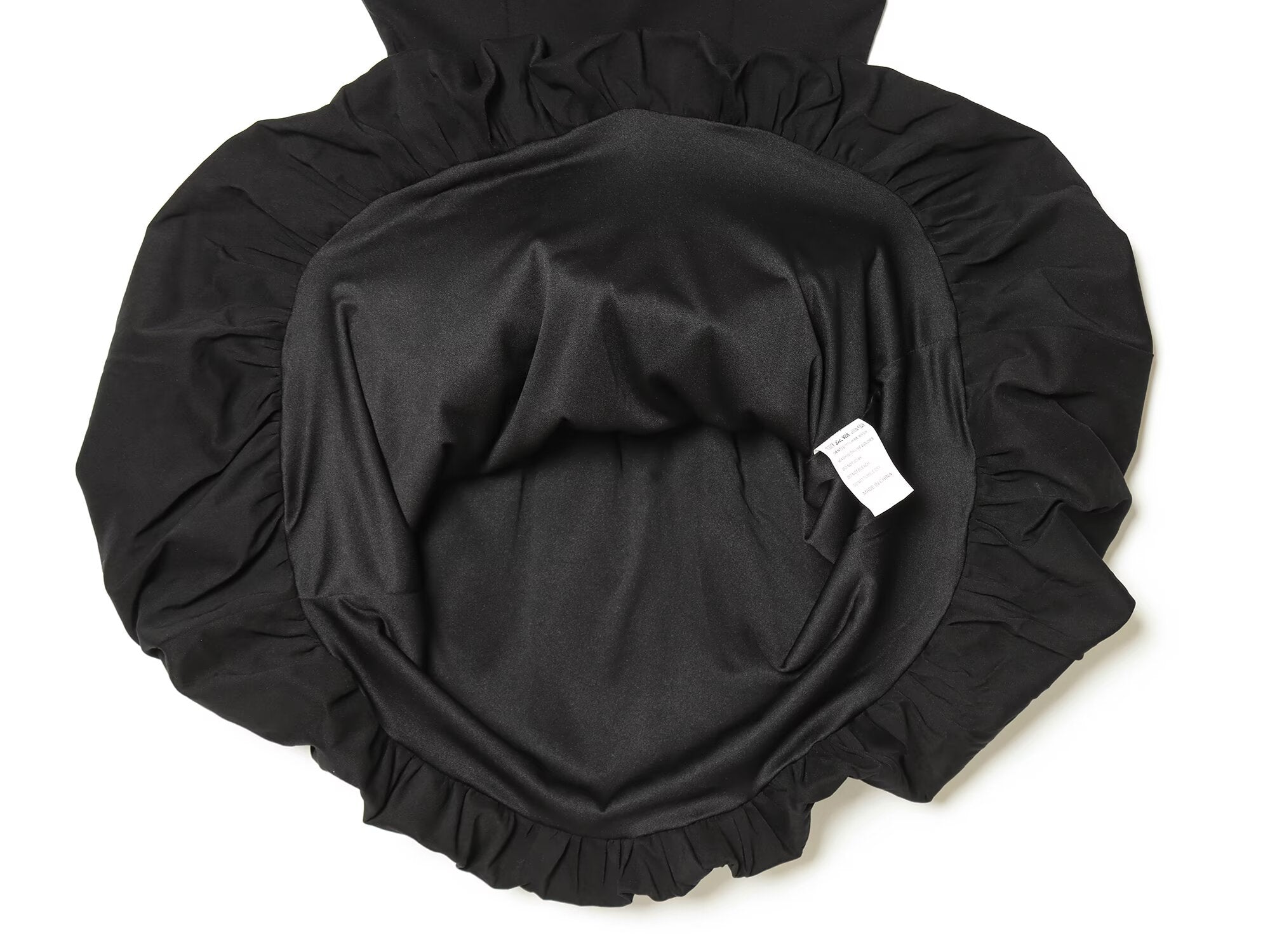 Women's black slim balloon effect dress