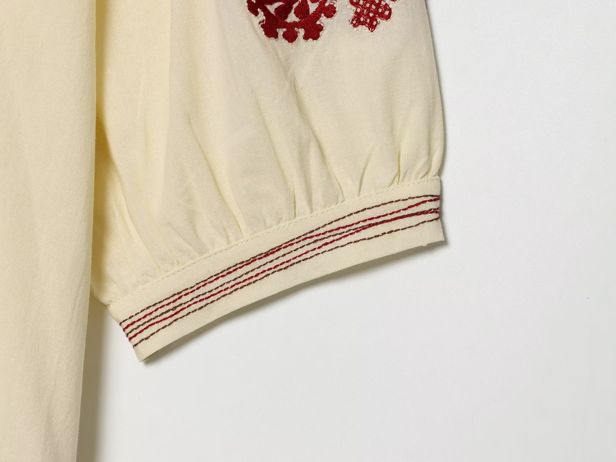 2026 Women's tassel decorated embroidered shirt