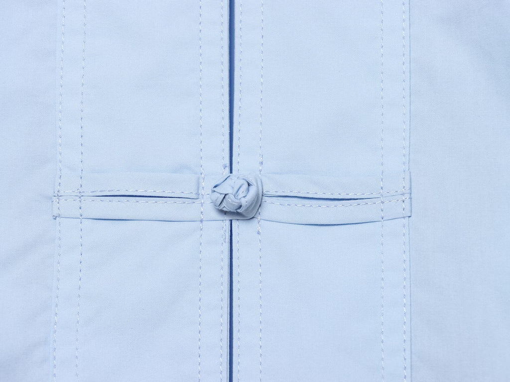 Women's rope knot decorative poplin shirt