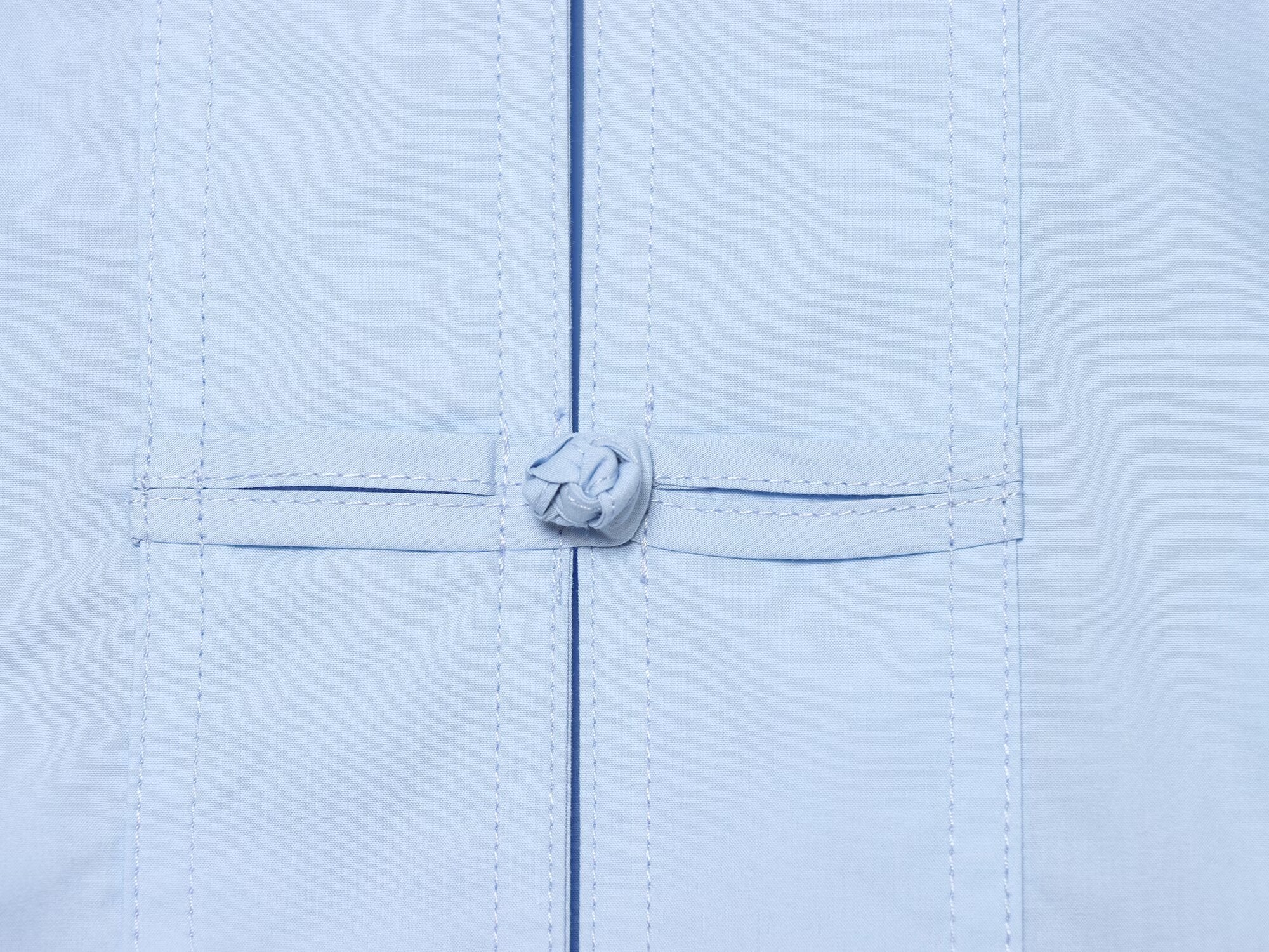 Women's rope knot decorative poplin shirt