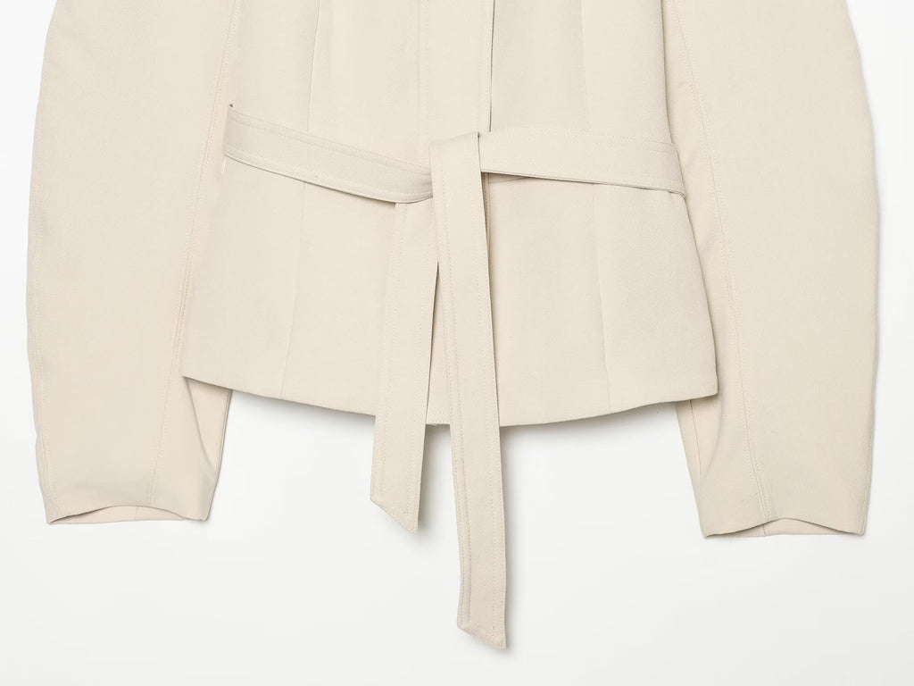 Women's with belt short skirt style jacket Coat