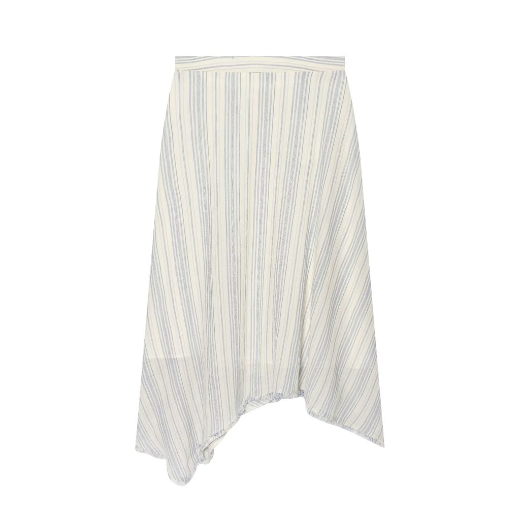 suit Women's 2 pieces sleeveless O Neck striped shirt+Skirts