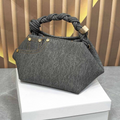 Women's new denim woven hexagonal shoulder bag