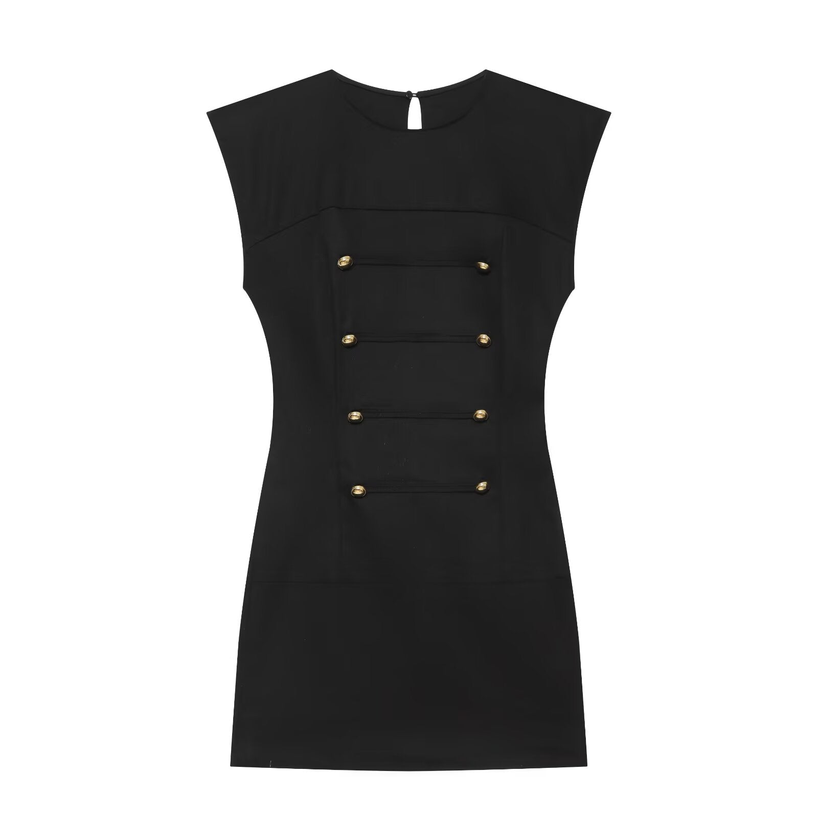 Women's rope knot buckle decoration mini dress