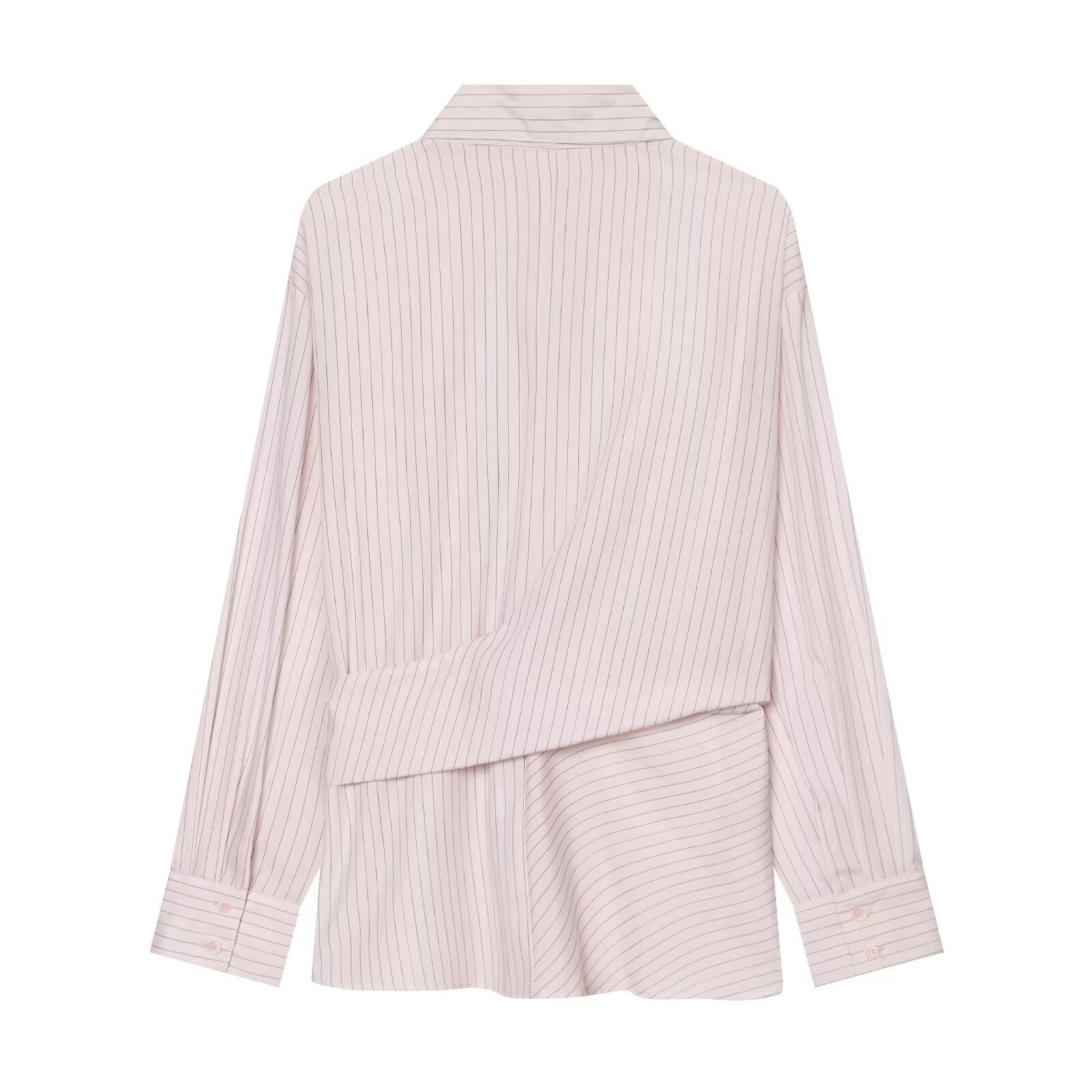 Women's Side Lace up decorative Striped Shirt