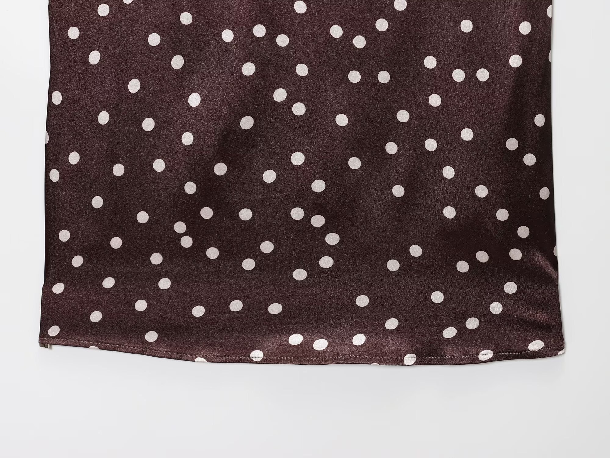 suit Women's 2 pieces satin textured polka dot strapless top+Pants
