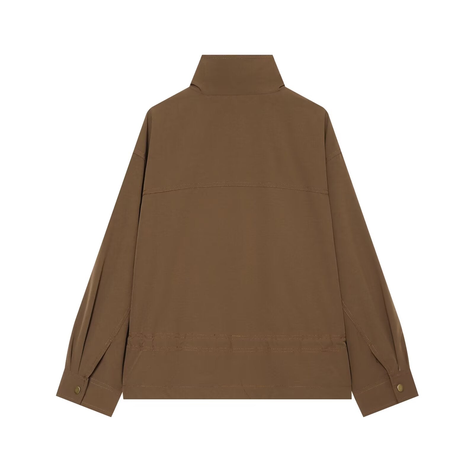 Women's with drawstring loose jacket windbreaker Coat