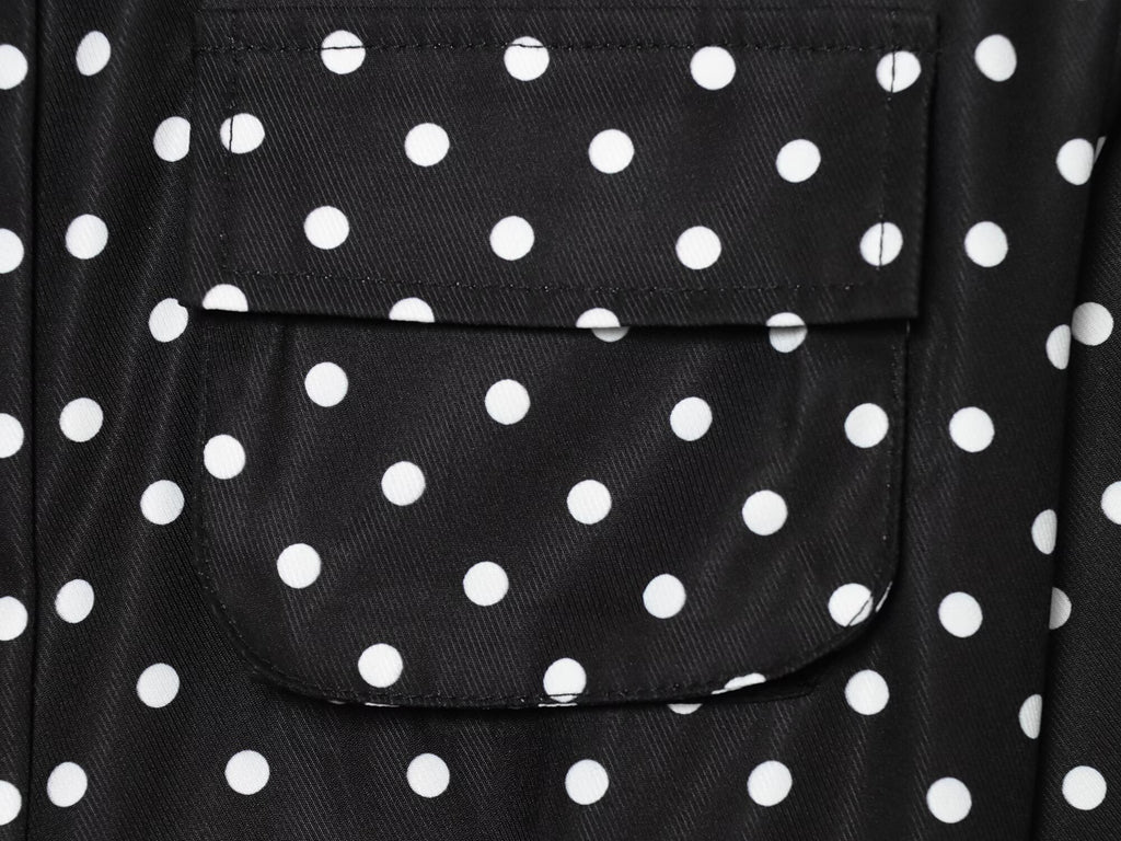 suit Women's 2 pieces With Belt polka dot shirt style Coat+Pants