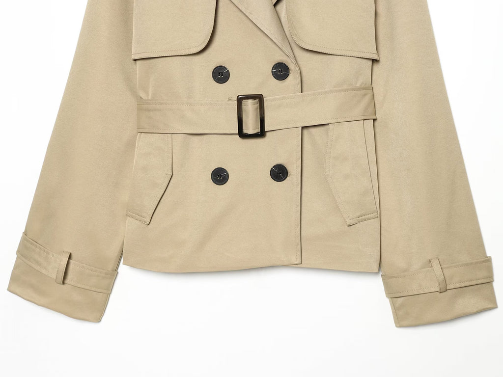Women's with belt trench coat style jacket Coat
