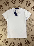 Women's New Fashion Casual Joker Embroidered Cotton V-neck Slim Short Sleeve T-shirt