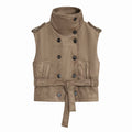 Women's Anti suede effect double breasted vest