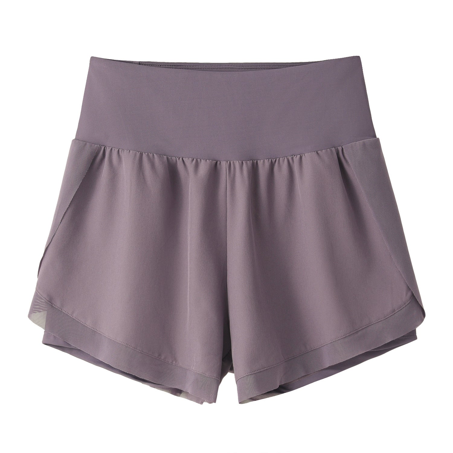 LU Women's new high waist and abdomen anti-exposure shorts