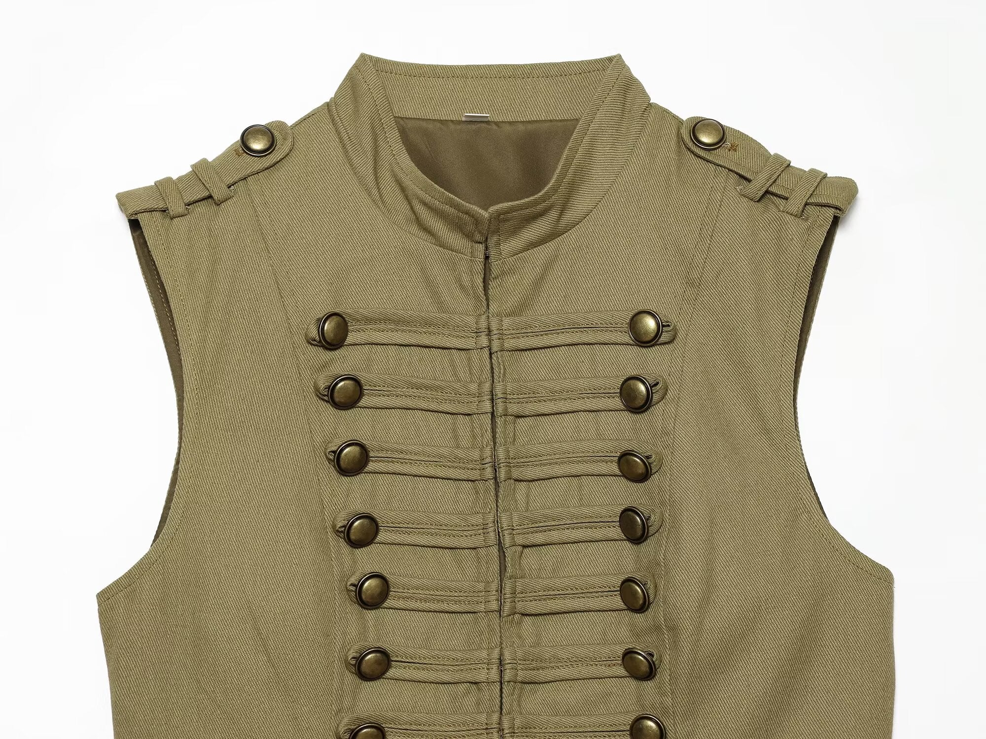 suit Women's 2 pieces button decoration short cotton vest+shorts
