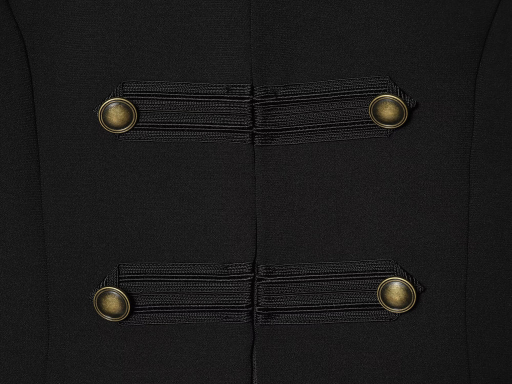 Women's rope knot decorative standing collar vest