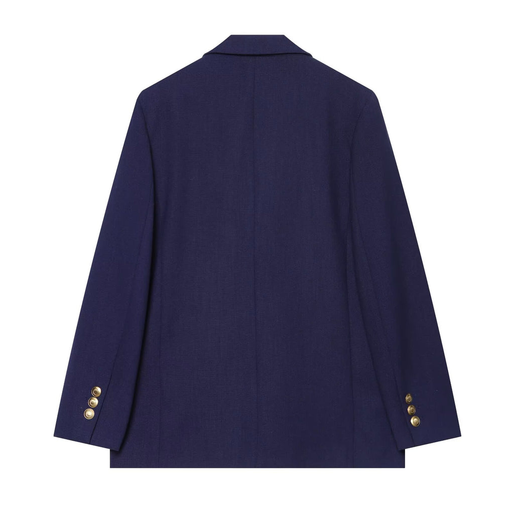 suit Women's 2 pieces casual single breasted Blazer Coat+wide leg pants