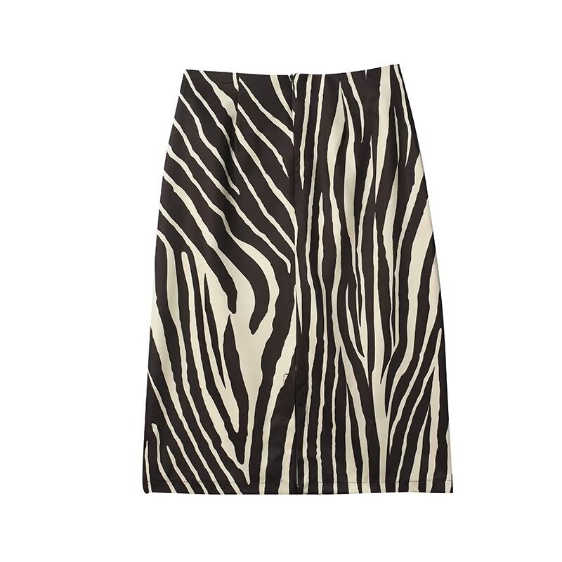 Women's printed Hip hugging style A-line skirt