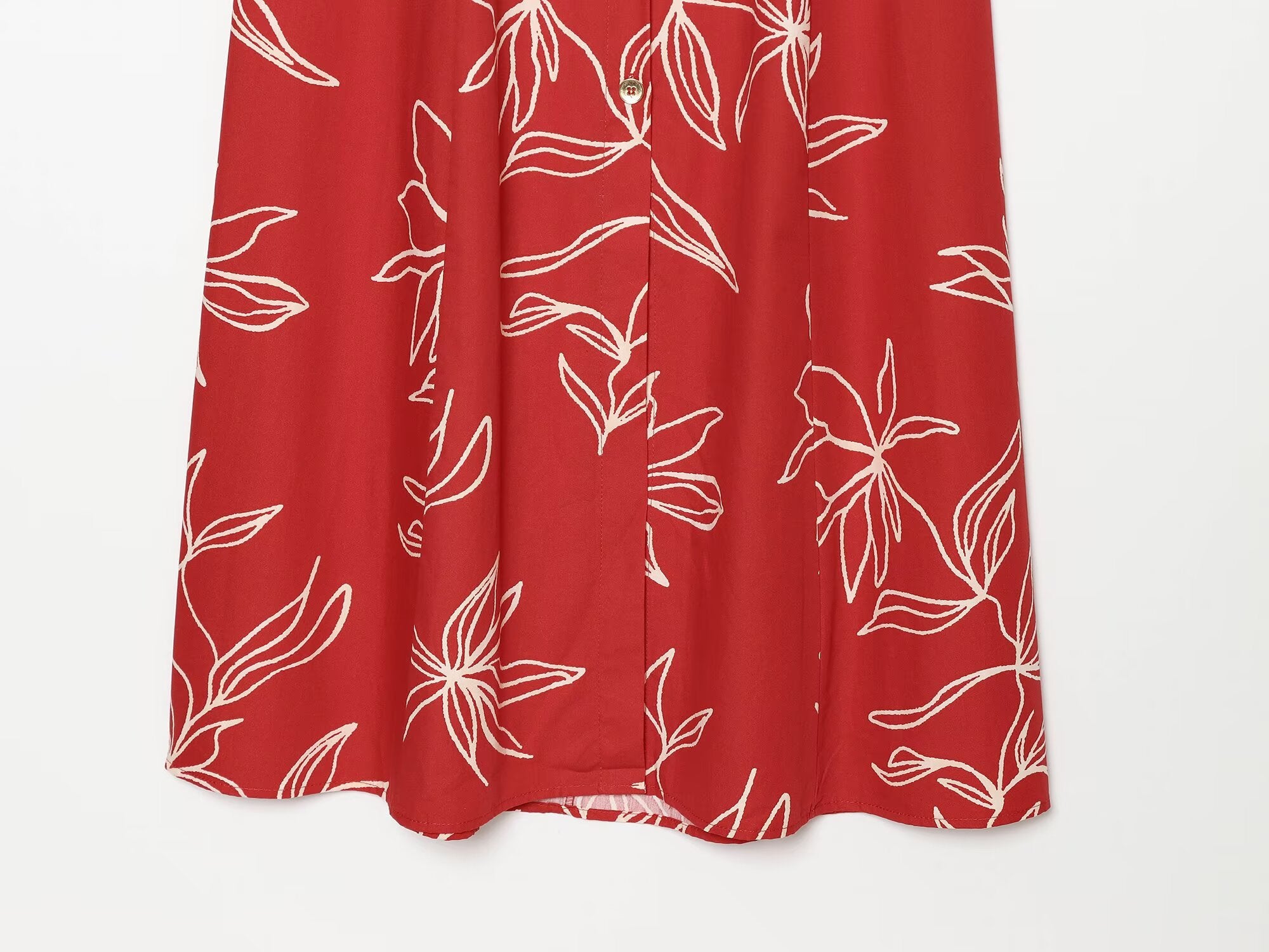 Women's printed poplin MIDI dress