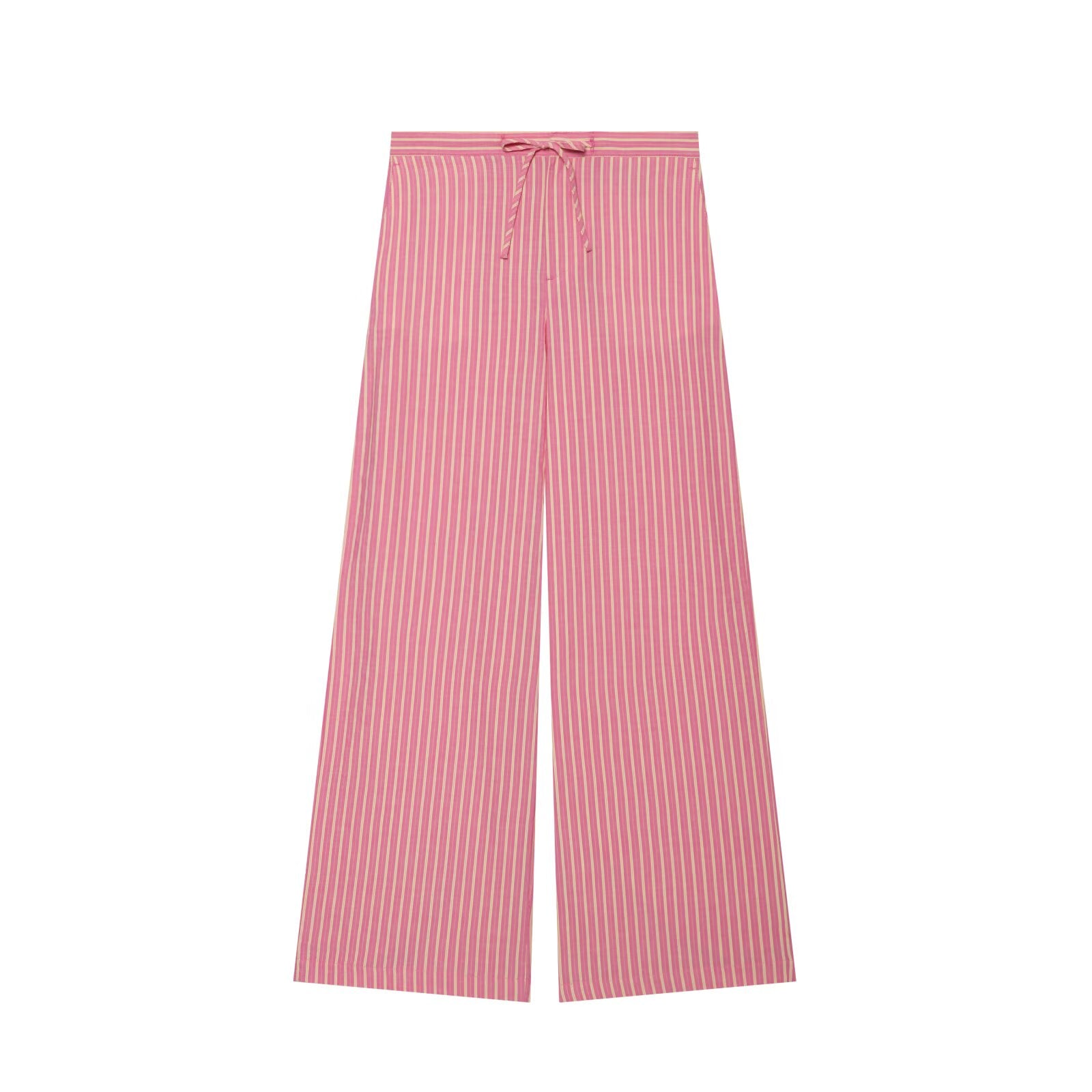 suit Women's 2 pieces striped halter neck top+wide leg pants
