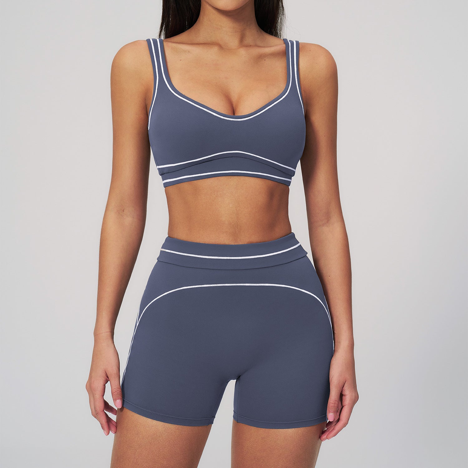 Women's new sanding bra+shorts yoga suit
