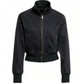Women's new casual collar zipper denim jacket