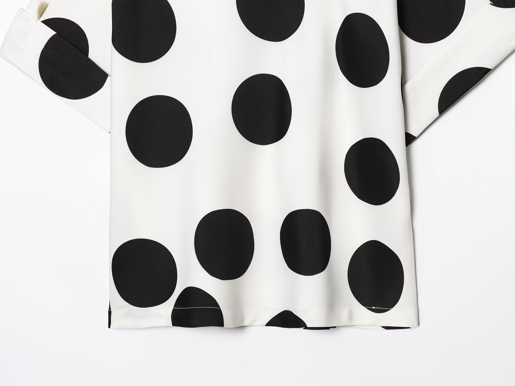suit Women's 2 pieces O Neck short sleeved polka dot top+Pants