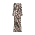 Women's animal print mesh Midi dress