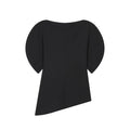 Women's Bubble Short Sleeve Asymmetric Top