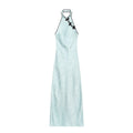 Women's rope knot buckle jacquard dress