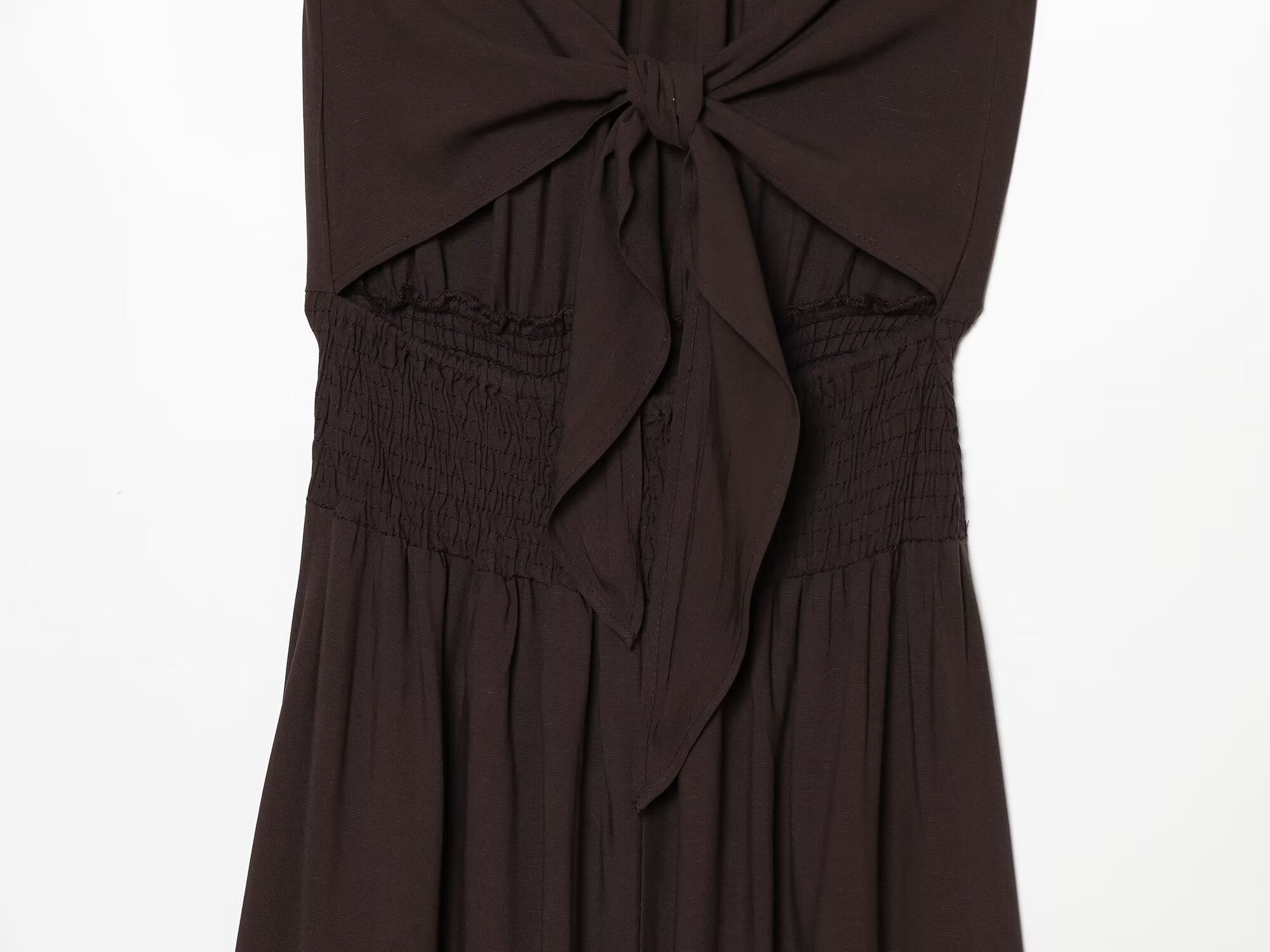 Women's beaded decorative halter neck dress