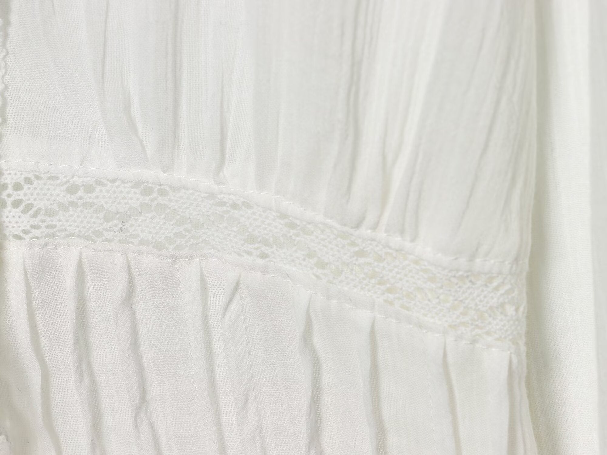 Women's layered decorative embroidered chiffon shirt