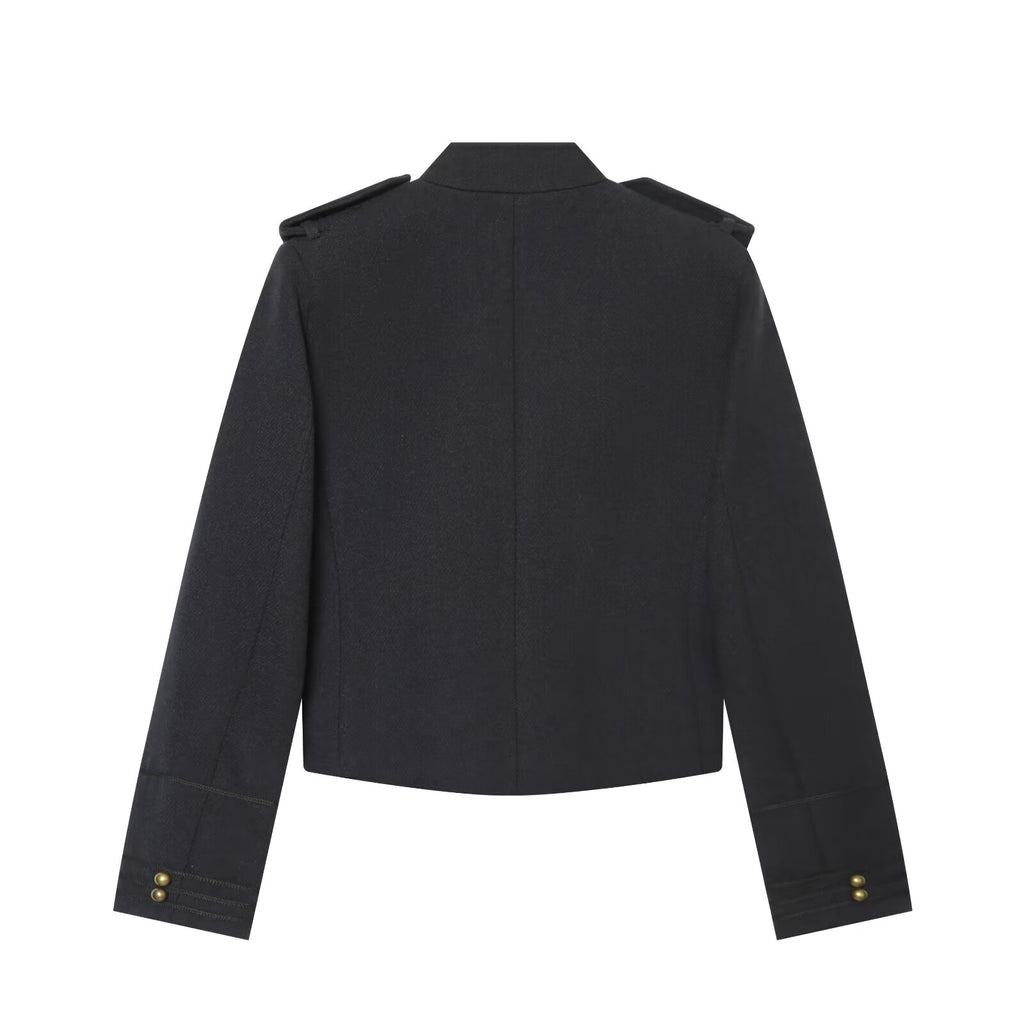 Women's Short rope knot buckle Jacket Coat