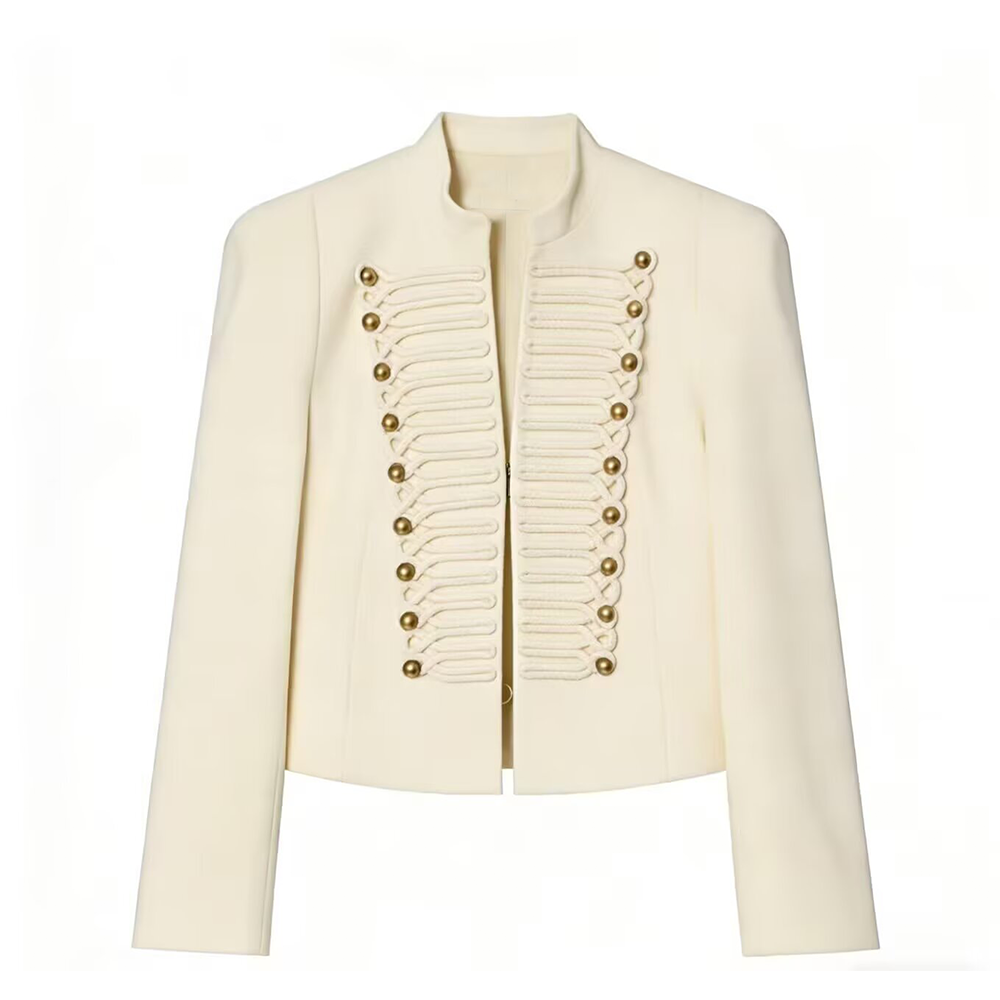 Women's with shoulder pads slim Blazer Coat