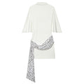 Women's Bead patchwork mini dress