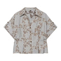 Women's beaded embroidered short shirt