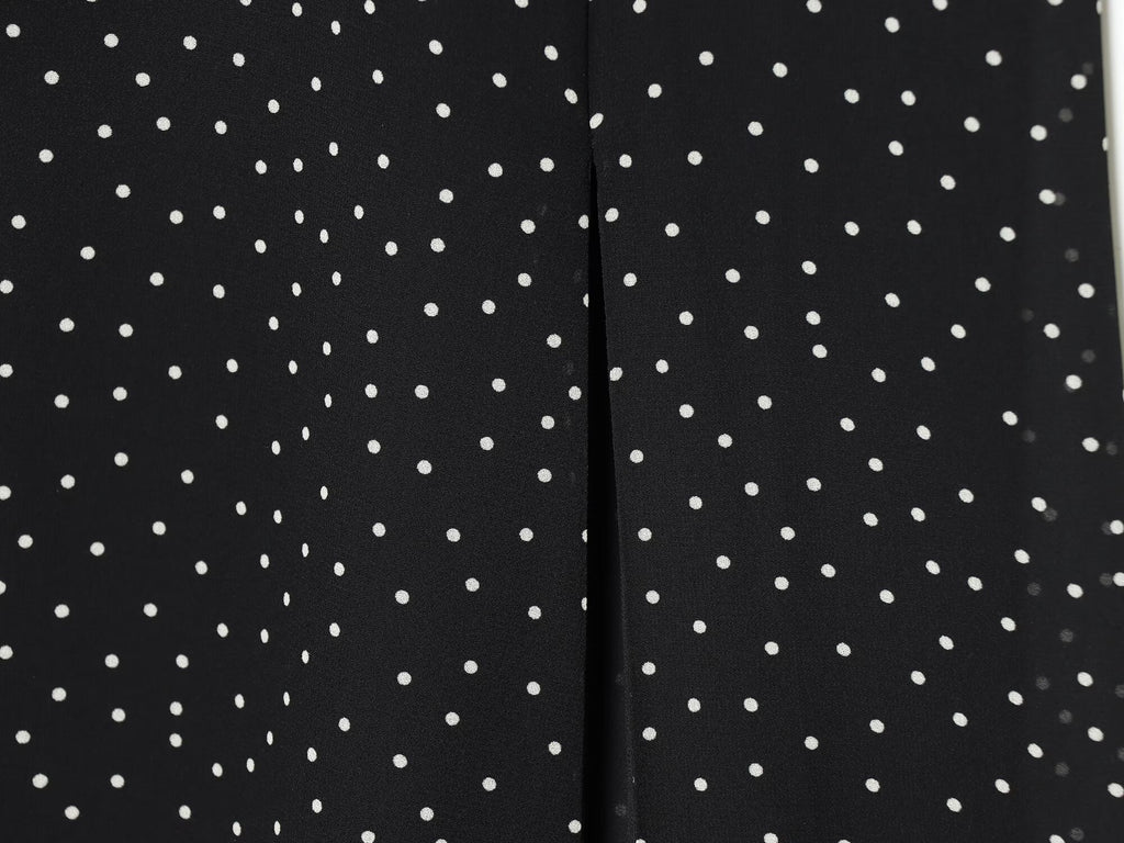 Women's polka dot printed slit dress
