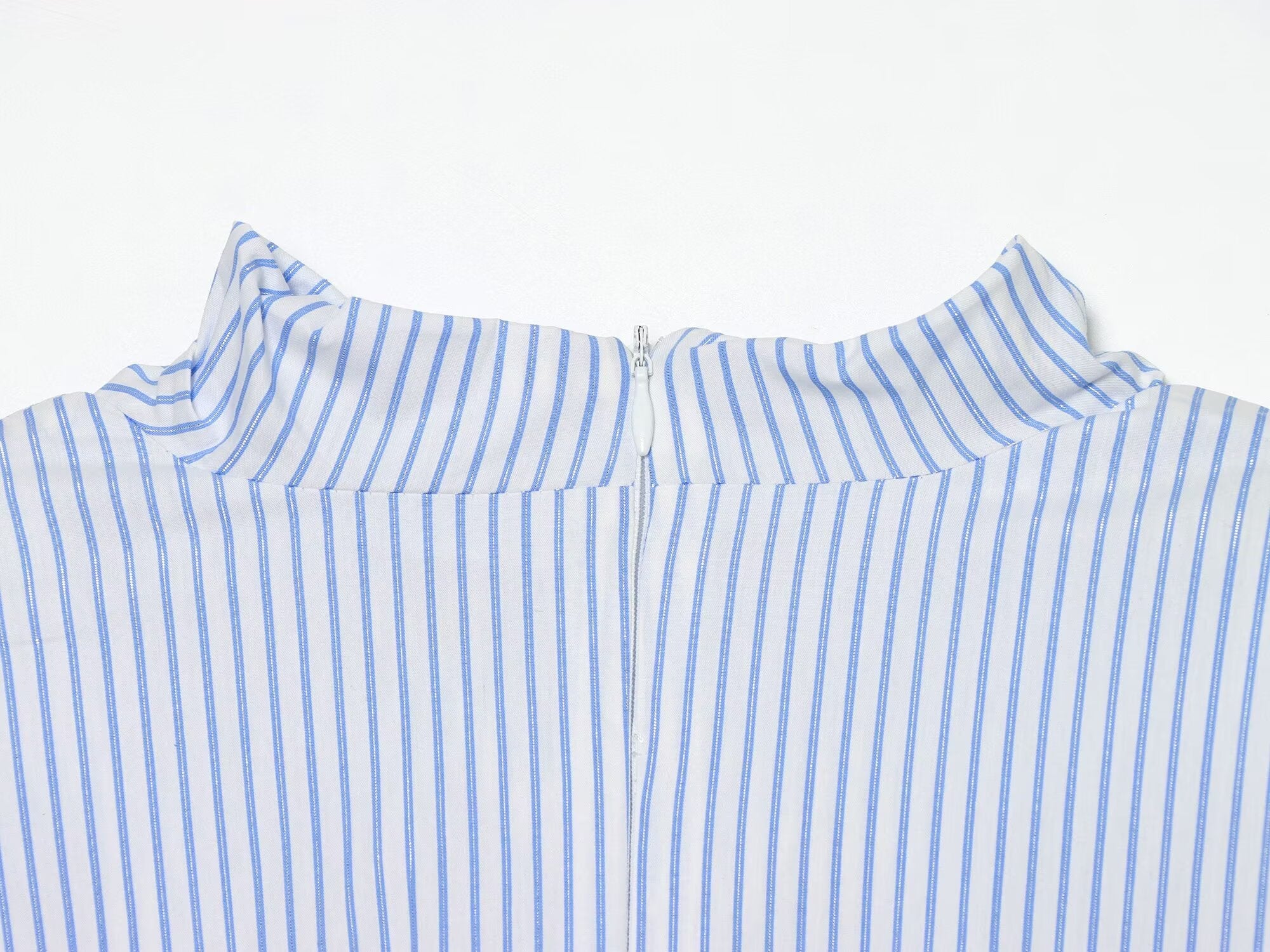 Women's metallic line decorative striped top
