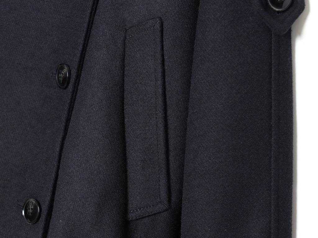 Women's thick double breasted chimney collar Coat