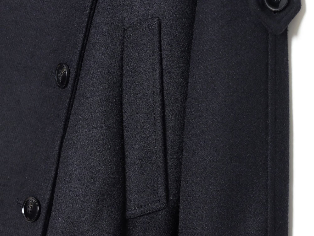 Women's thick double breasted chimney collar Coat