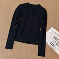 2026 new long-sleeved T-shirt slim shoulder bottoming shirt